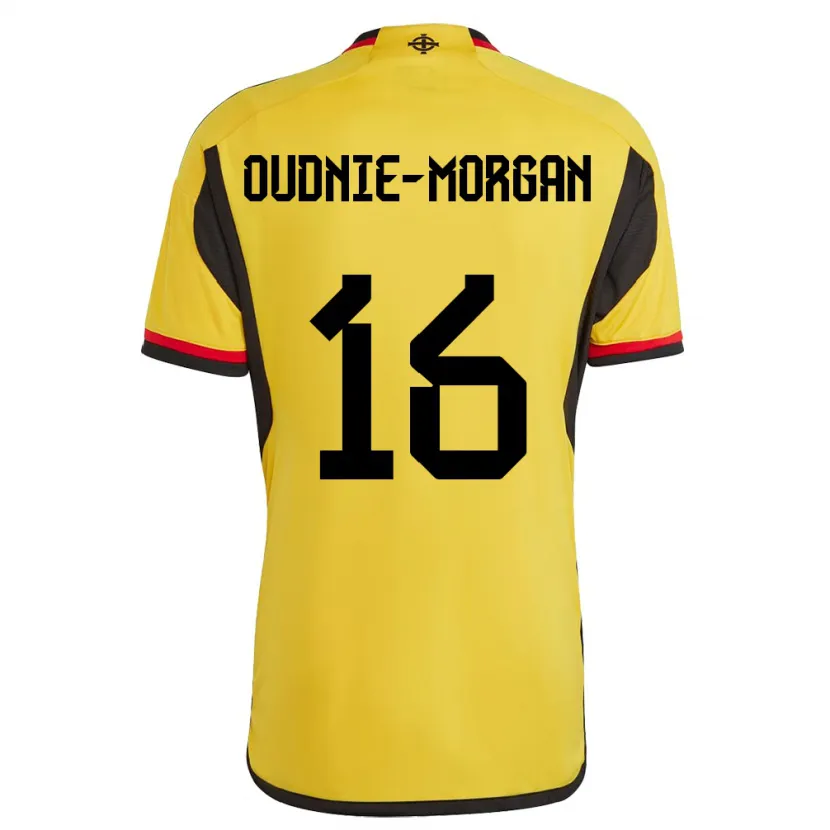 Danxen Enfant Maillot Irlande Du Nord Rio Oudnie-Morgan #16 Blanc Tenues Extérieur 24-26 T-Shirt