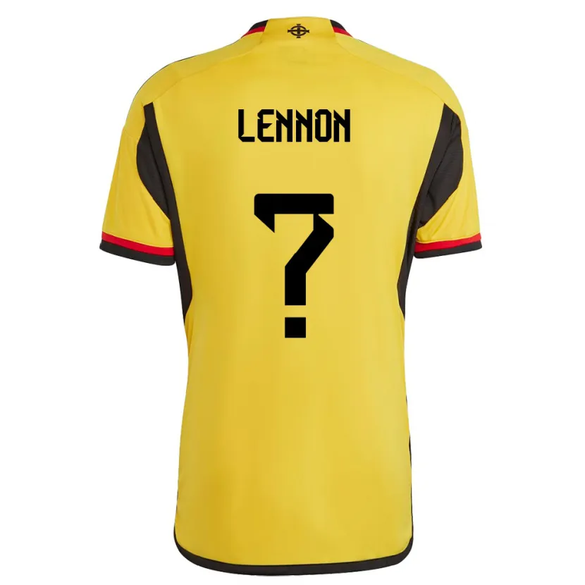 Danxen Enfant Maillot Irlande Du Nord Gallagher Lennon #0 Blanc Tenues Extérieur 24-26 T-Shirt