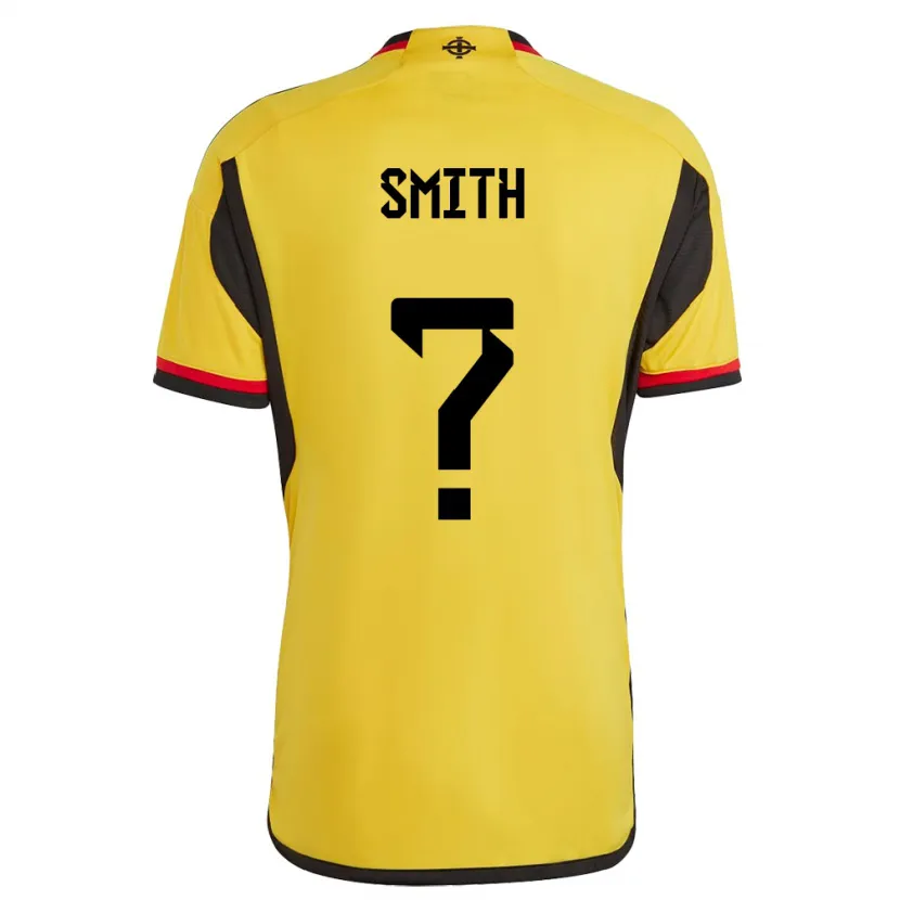 Danxen Enfant Maillot Irlande Du Nord Corey Smith #0 Blanc Tenues Extérieur 24-26 T-Shirt