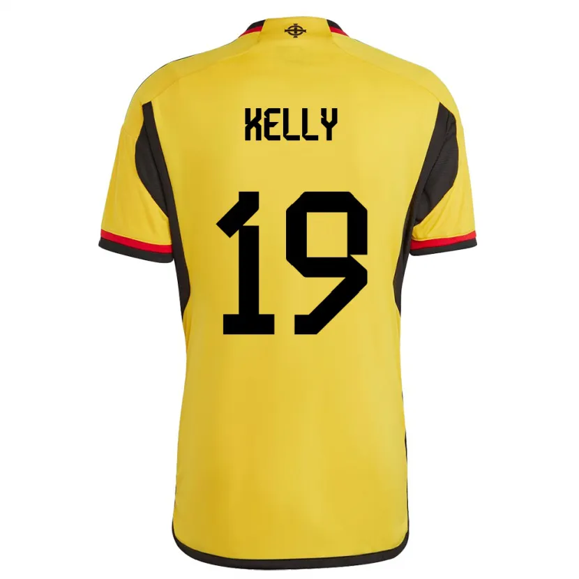 Danxen Enfant Maillot Irlande Du Nord Oscar Kelly #19 Blanc Tenues Extérieur 24-26 T-Shirt