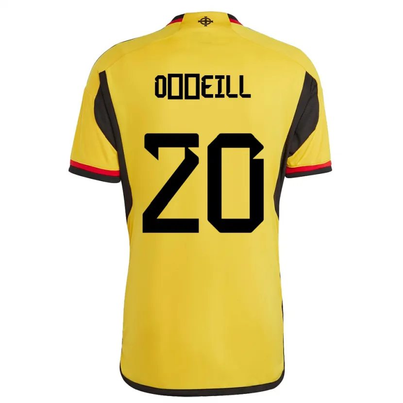 Danxen Enfant Maillot Irlande Du Nord Ceadach O’neill #20 Blanc Tenues Extérieur 24-26 T-Shirt