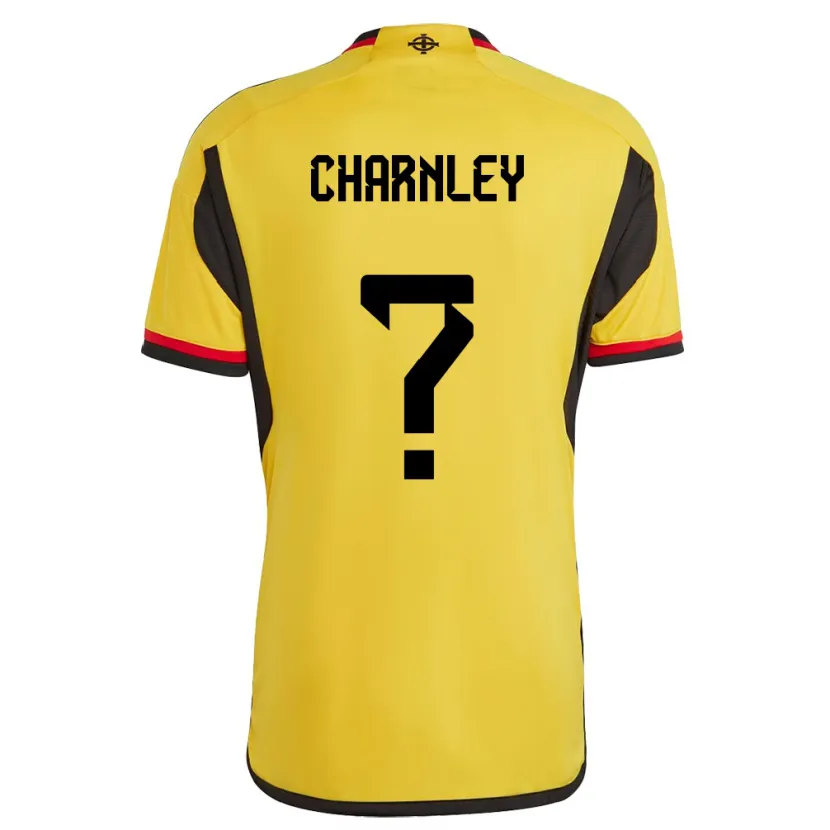 Danxen Enfant Maillot Irlande Du Nord Jayden Charnley #0 Blanc Tenues Extérieur 24-26 T-Shirt