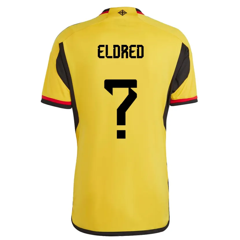 Danxen Enfant Maillot Irlande Du Nord Sydney Eldred #0 Blanc Tenues Extérieur 24-26 T-Shirt
