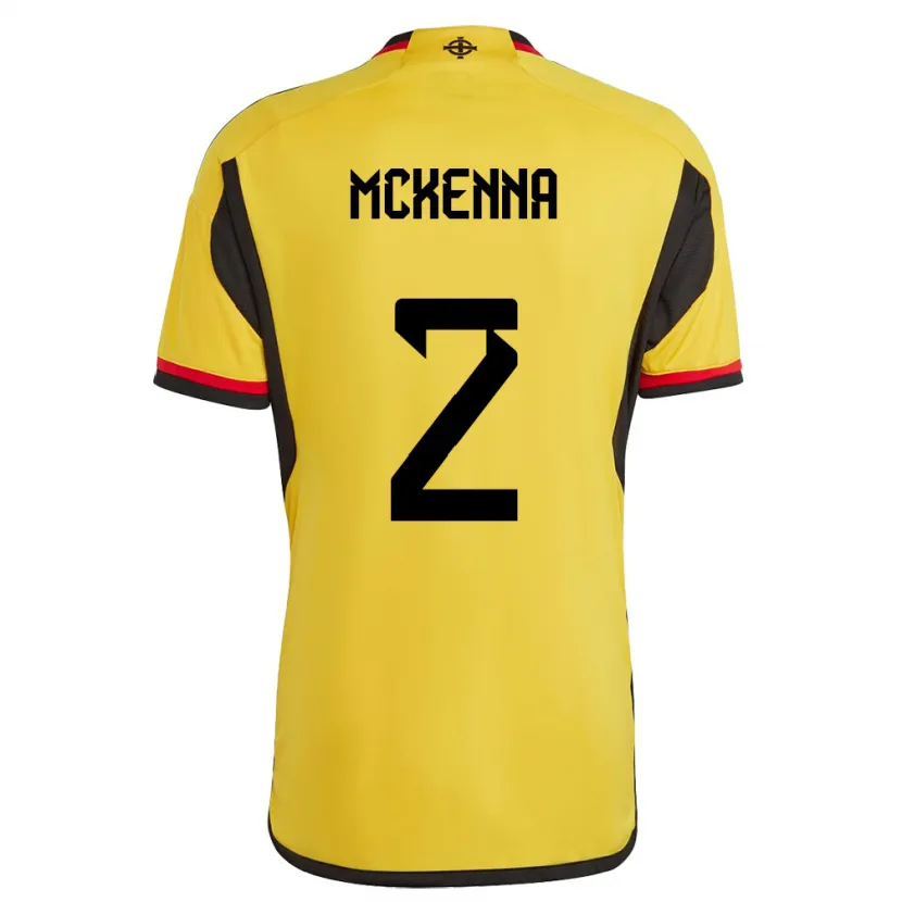 Danxen Enfant Maillot Irlande Du Nord Rebecca Mckenna #2 Blanc Tenues Extérieur 24-26 T-Shirt