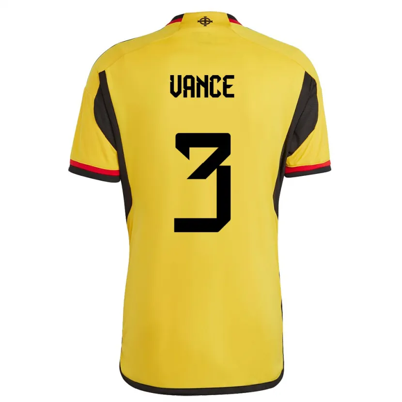 Danxen Enfant Maillot Irlande Du Nord Demi Vance #3 Blanc Tenues Extérieur 24-26 T-Shirt