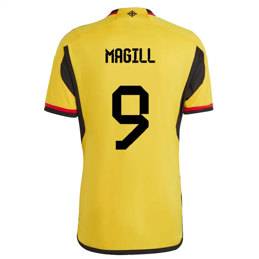 Danxen Enfant Maillot Irlande Du Nord Simone Magill #9 Blanc Tenues Extérieur 24-26 T-Shirt