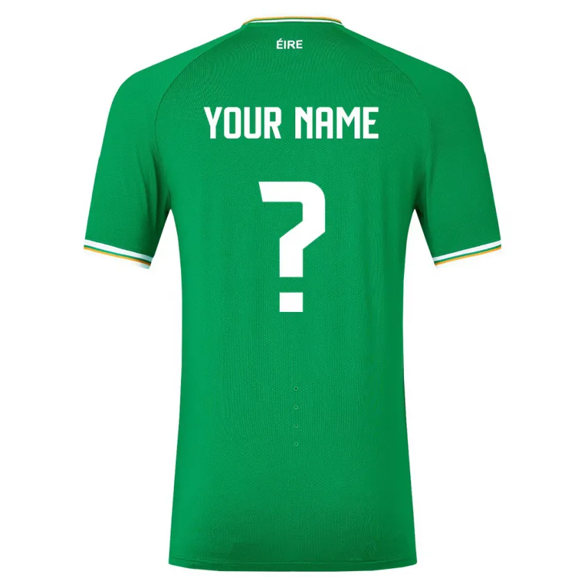 Danxen Homme Maillot Irlande Votre Nom #0 Vert Tenues Domicile 24-26 T-Shirt