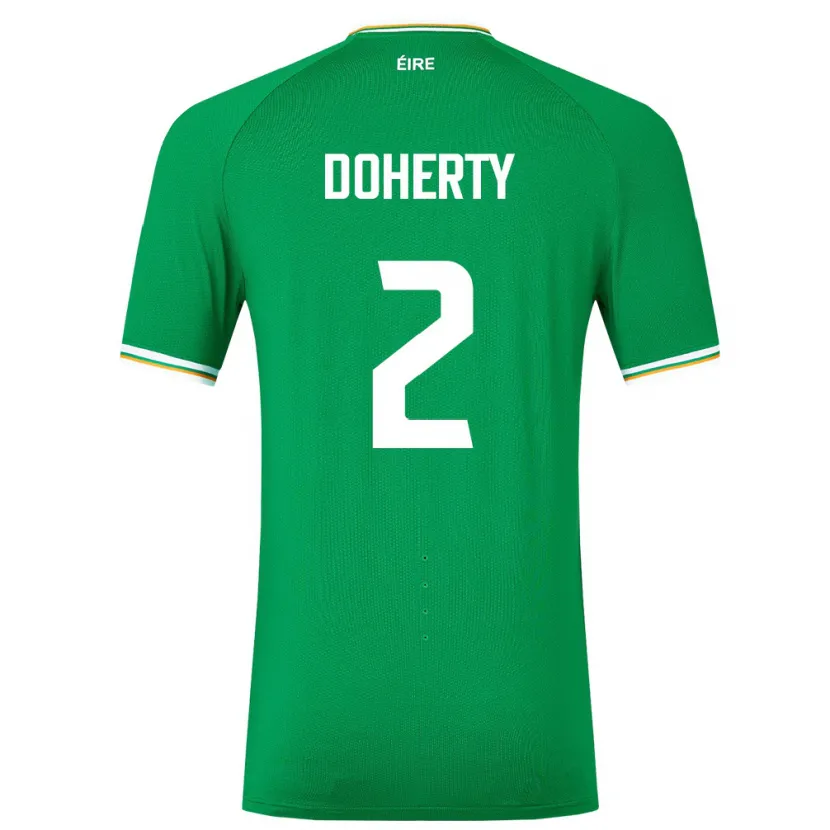 Danxen Homme Maillot Irlande Matt Doherty #2 Vert Tenues Domicile 24-26 T-Shirt