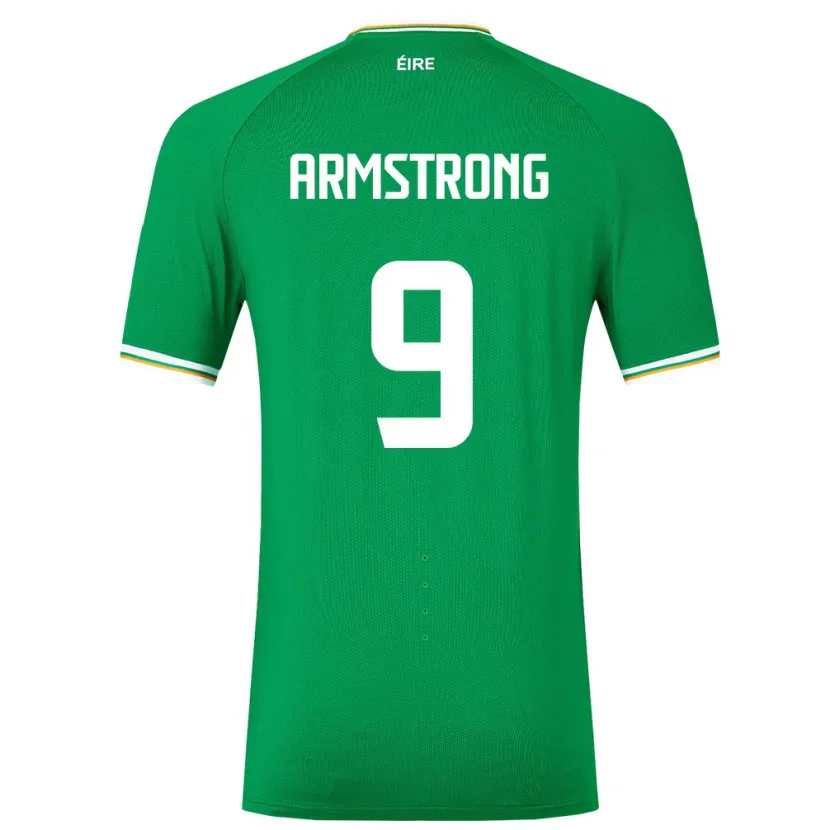 Danxen Homme Maillot Irlande Sinclair Armstrong #9 Vert Tenues Domicile 24-26 T-Shirt