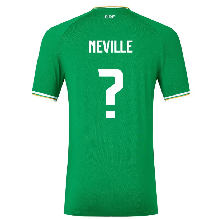 Danxen Homme Maillot Irlande Harvey Neville #0 Vert Tenues Domicile 24-26 T-Shirt