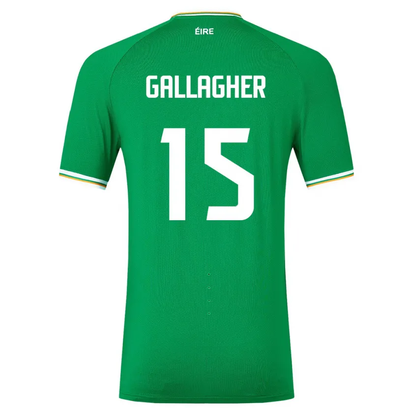 Danxen Homme Maillot Irlande Oisín Gallagher #15 Vert Tenues Domicile 24-26 T-Shirt