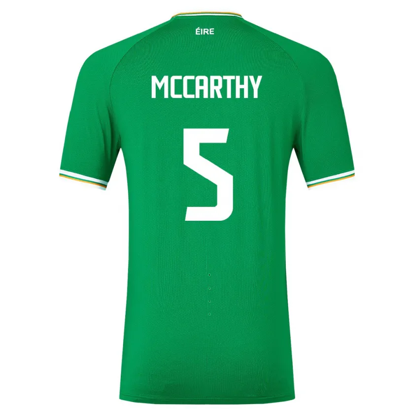 Danxen Homme Maillot Irlande Taylor Mccarthy #5 Vert Tenues Domicile 24-26 T-Shirt