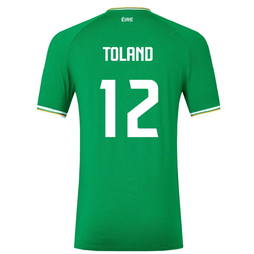 Danxen Homme Maillot Irlande Tyler Toland #12 Vert Tenues Domicile 24-26 T-Shirt