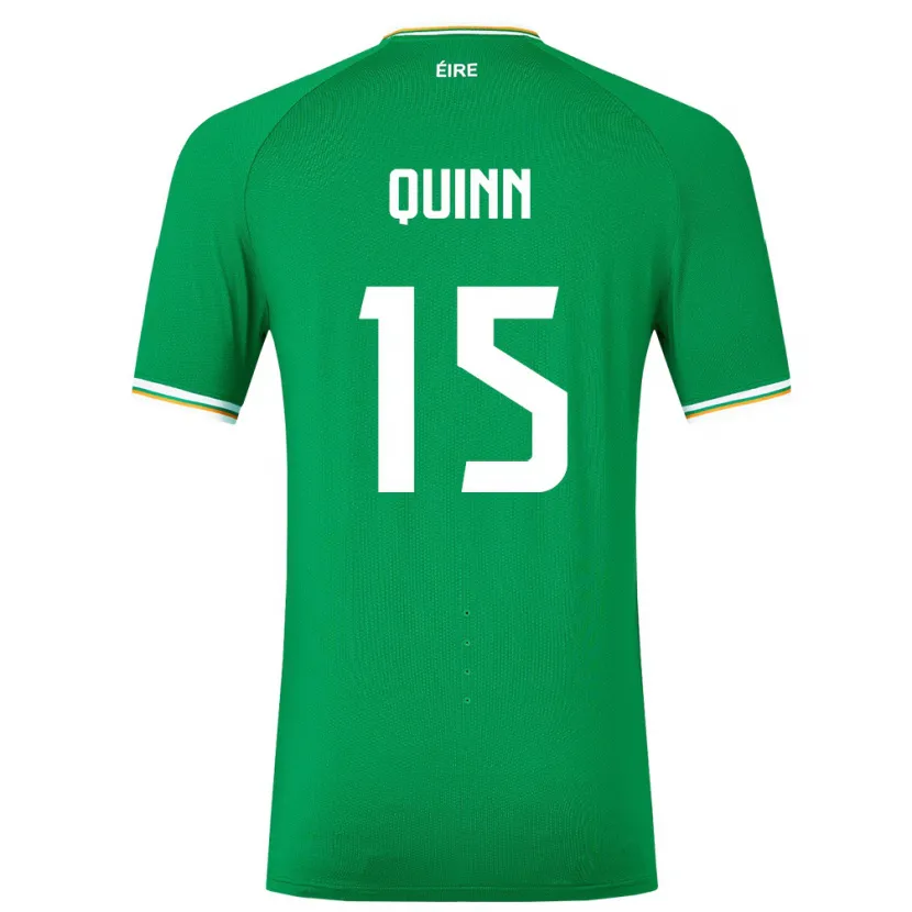 Danxen Homme Maillot Irlande Lucy Quinn #15 Vert Tenues Domicile 24-26 T-Shirt