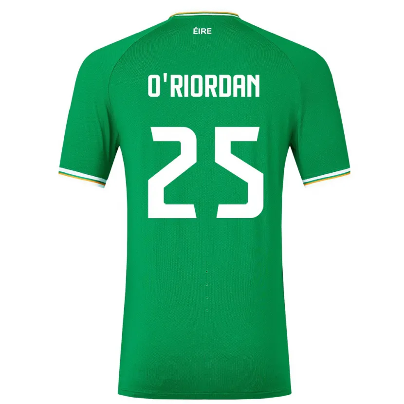 Danxen Homme Maillot Irlande Claire O'riordan #25 Vert Tenues Domicile 24-26 T-Shirt