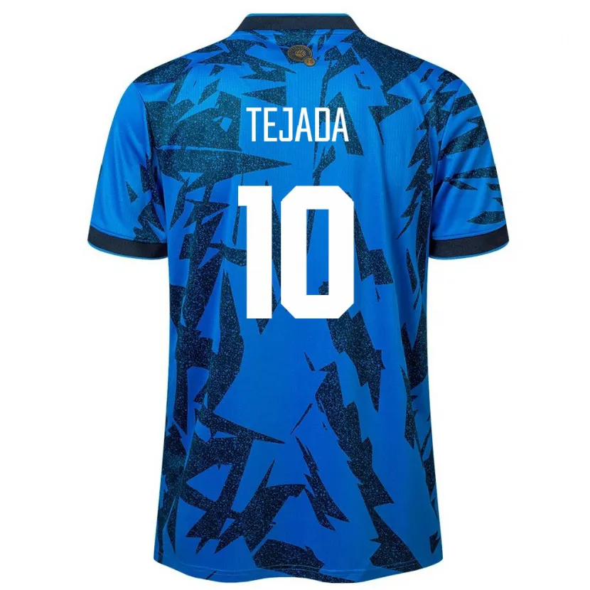 Danxen Homme Maillot Salvador Rafael Tejada #10 Bleu Tenues Domicile 24-26 T-Shirt