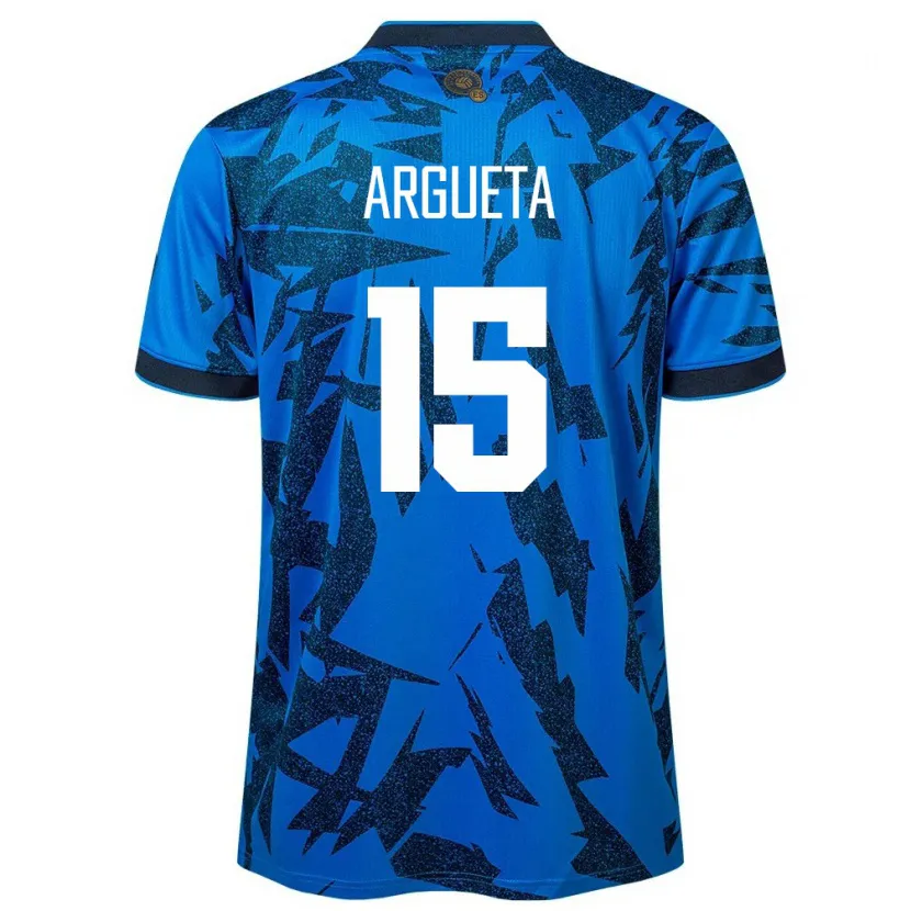 Danxen Homme Maillot Salvador Germán Argueta #15 Bleu Tenues Domicile 24-26 T-Shirt