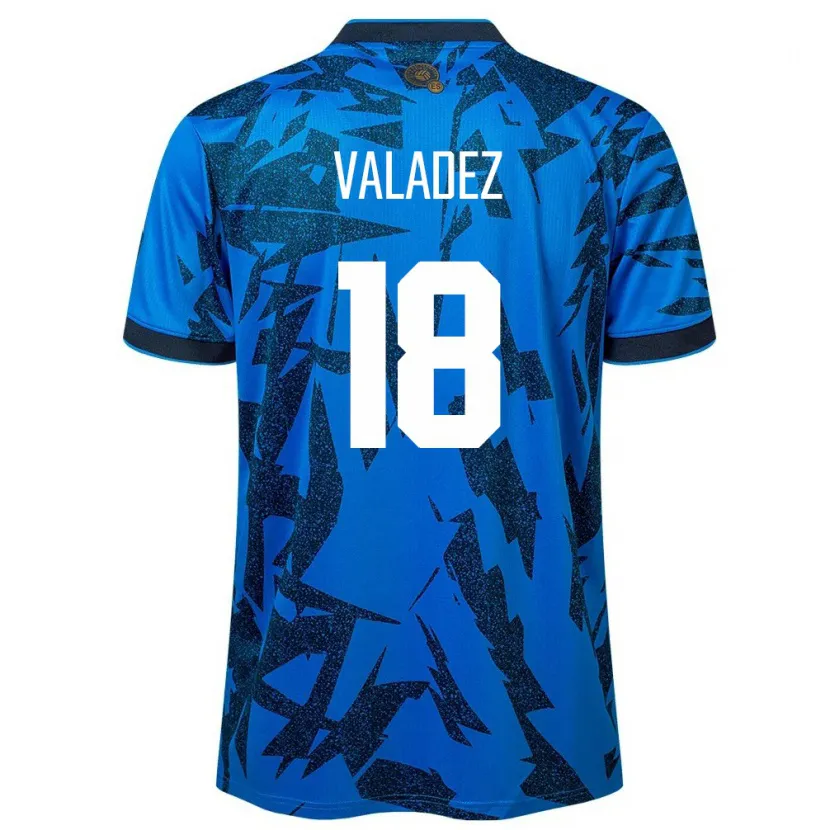 Danxen Homme Maillot Salvador Samantha Valadez #18 Bleu Tenues Domicile 24-26 T-Shirt