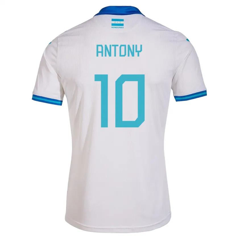 Danxen Homme Maillot Honduras Antony García #10 Blanc Tenues Domicile 24-26 T-Shirt
