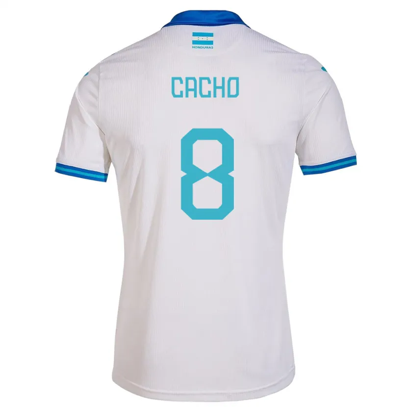 Danxen Homme Maillot Honduras Daylor Cacho #8 Blanc Tenues Domicile 24-26 T-Shirt
