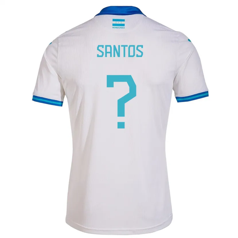 Danxen Homme Maillot Honduras Denessis Santos #0 Blanc Tenues Domicile 24-26 T-Shirt