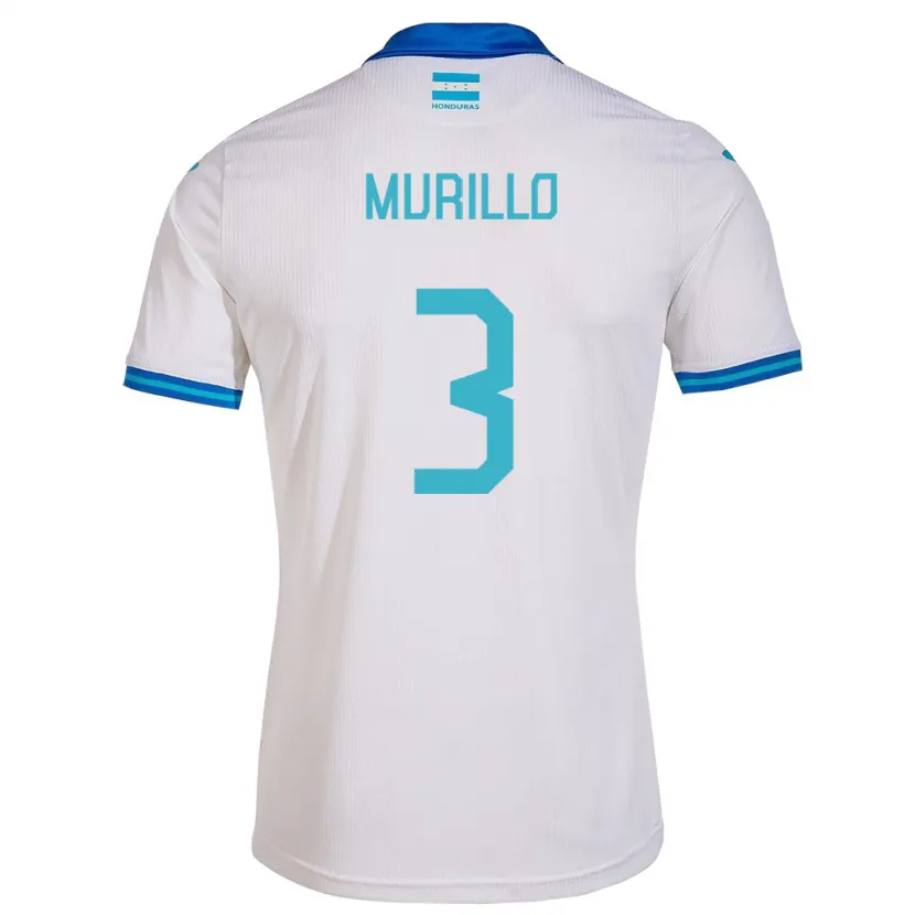 Danxen Homme Maillot Honduras Bárbara Murillo #3 Blanc Tenues Domicile 24-26 T-Shirt