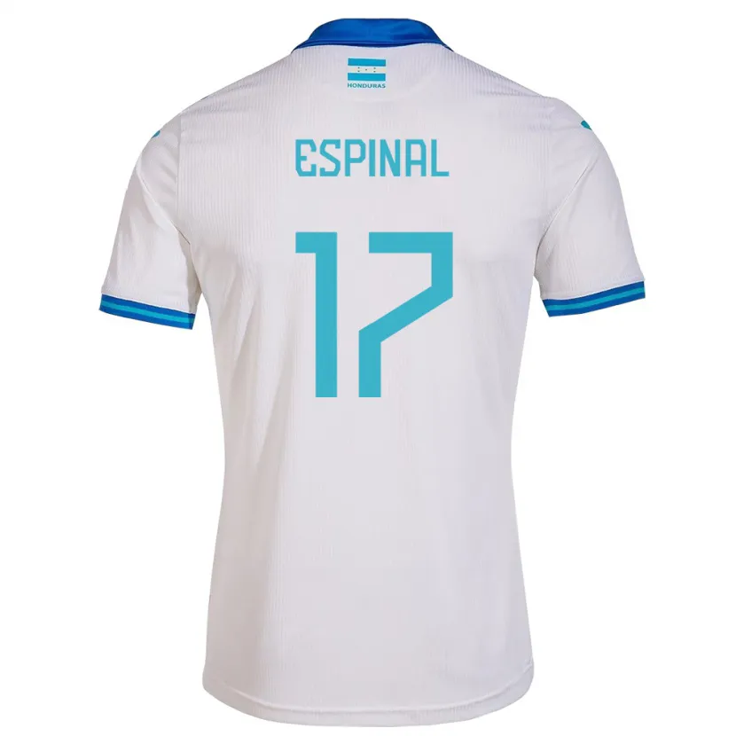 Danxen Homme Maillot Honduras Johana Espinal #17 Blanc Tenues Domicile 24-26 T-Shirt