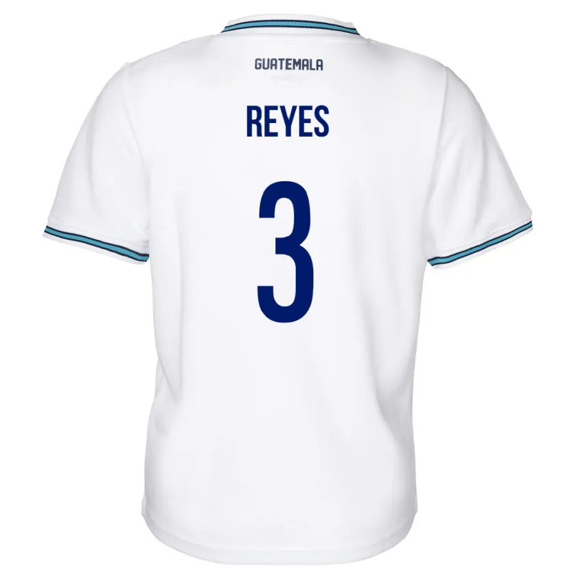 Danxen Homme Maillot Guatemala Martha Reyes #3 Blanc Tenues Domicile 24-26 T-Shirt