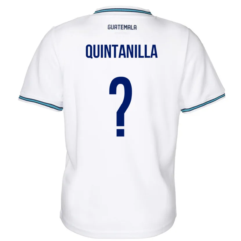 Danxen Homme Maillot Guatemala Anayelli Quintanilla #0 Blanc Tenues Domicile 24-26 T-Shirt