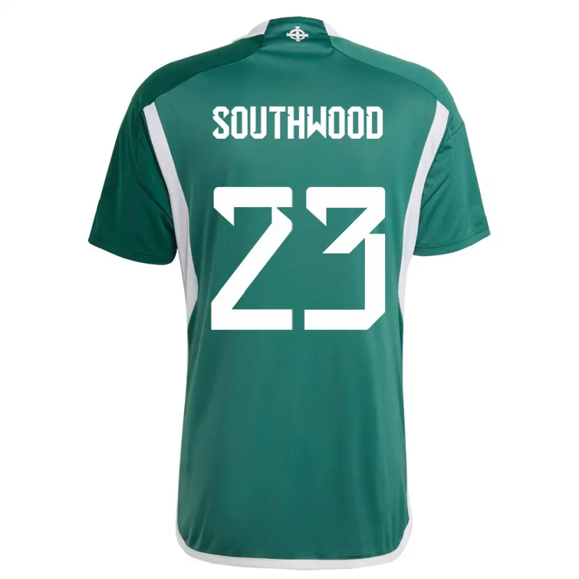 Danxen Homme Maillot Irlande Du Nord Luke Southwood #23 Vert Tenues Domicile 24-26 T-Shirt