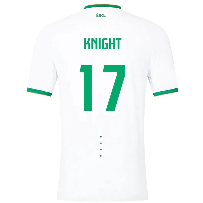 Danxen Homme Maillot Irlande Jason Knight #17 Blanc Tenues Extérieur 24-26 T-Shirt