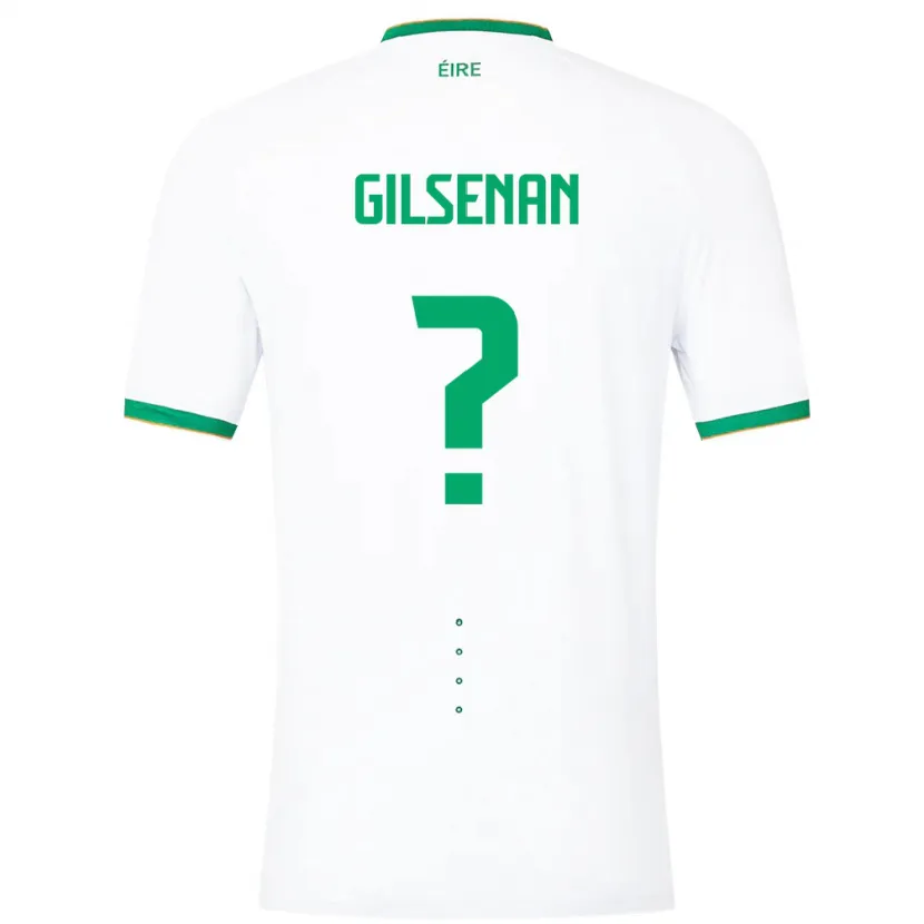 Danxen Homme Maillot Irlande Zak Gilsenan #0 Blanc Tenues Extérieur 24-26 T-Shirt