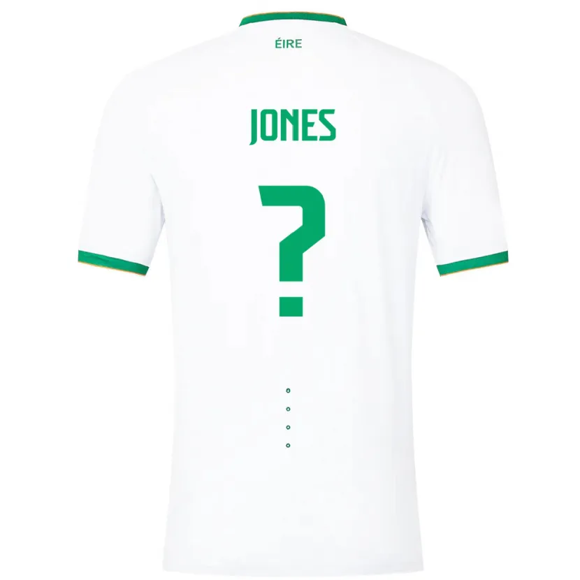Danxen Homme Maillot Irlande Nico Jones #0 Blanc Tenues Extérieur 24-26 T-Shirt