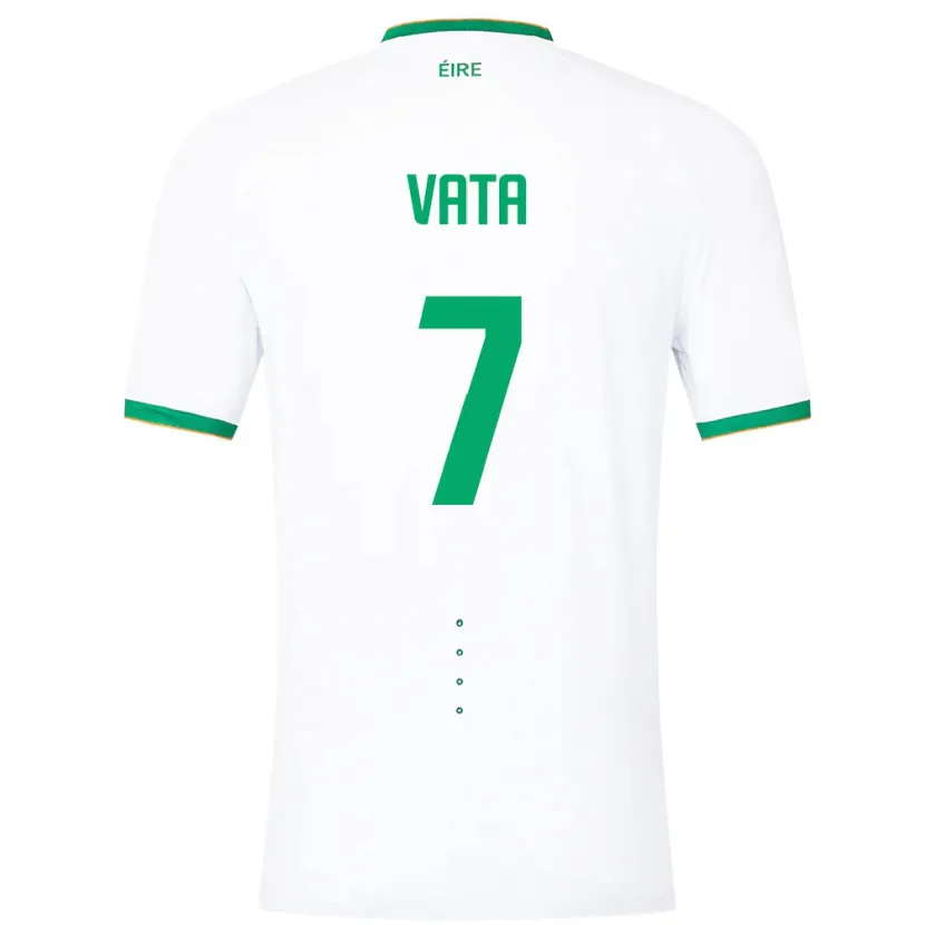 Danxen Homme Maillot Irlande Rocco Vata #7 Blanc Tenues Extérieur 24-26 T-Shirt