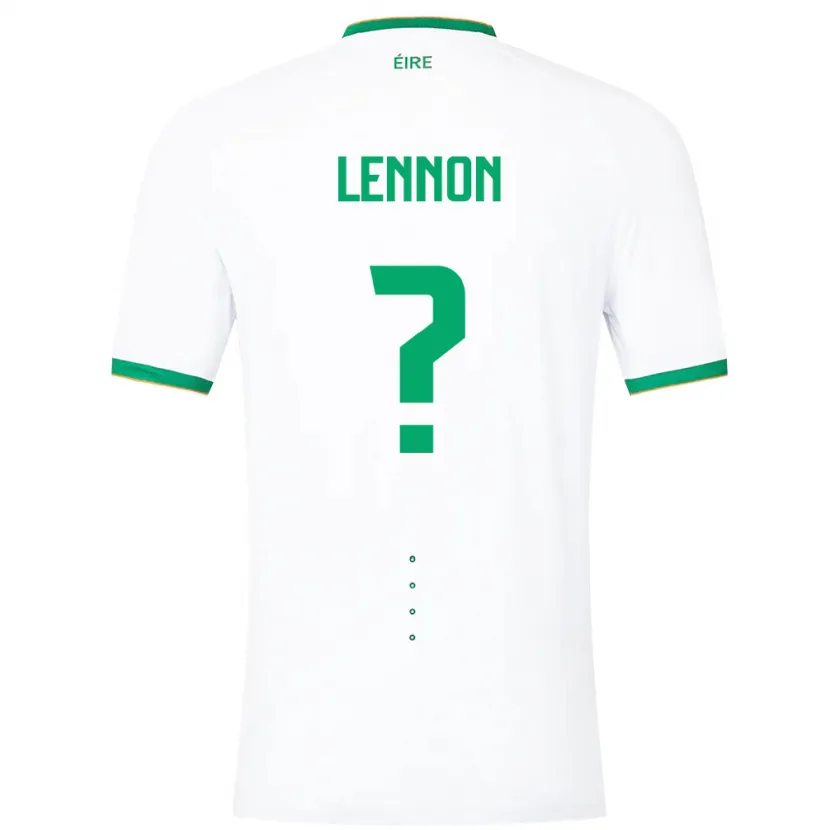 Danxen Homme Maillot Irlande Adam Lennon #0 Blanc Tenues Extérieur 24-26 T-Shirt