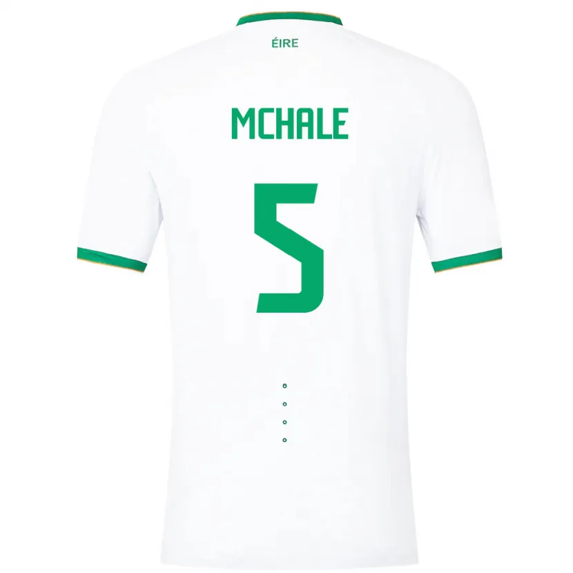 Danxen Homme Maillot Irlande Sean Mchale #5 Blanc Tenues Extérieur 24-26 T-Shirt