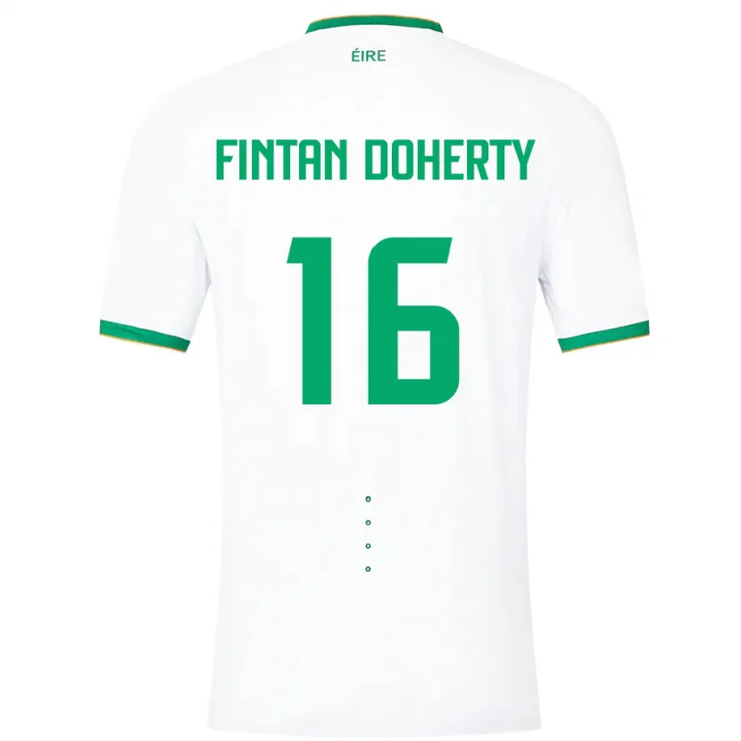 Danxen Homme Maillot Irlande Fintan Doherty #16 Blanc Tenues Extérieur 24-26 T-Shirt