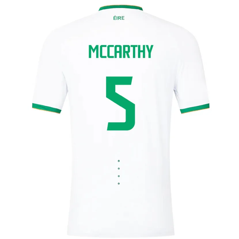 Danxen Homme Maillot Irlande Taylor Mccarthy #5 Blanc Tenues Extérieur 24-26 T-Shirt