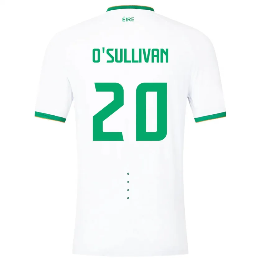 Danxen Homme Maillot Irlande Cathal O'sullivan #20 Blanc Tenues Extérieur 24-26 T-Shirt