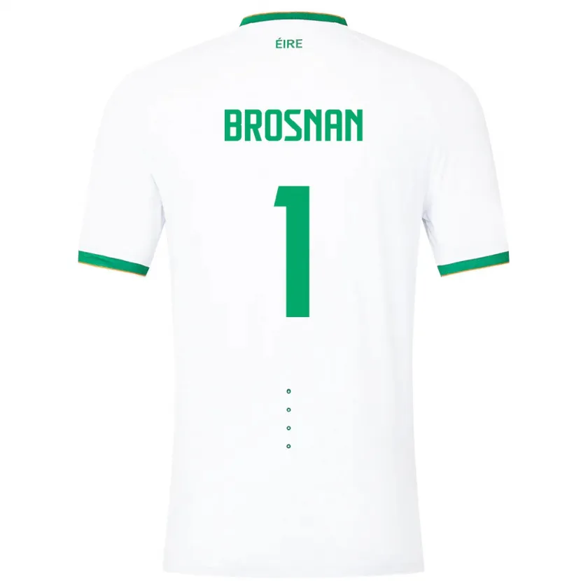 Danxen Homme Maillot Irlande Courtney Brosnan #1 Blanc Tenues Extérieur 24-26 T-Shirt