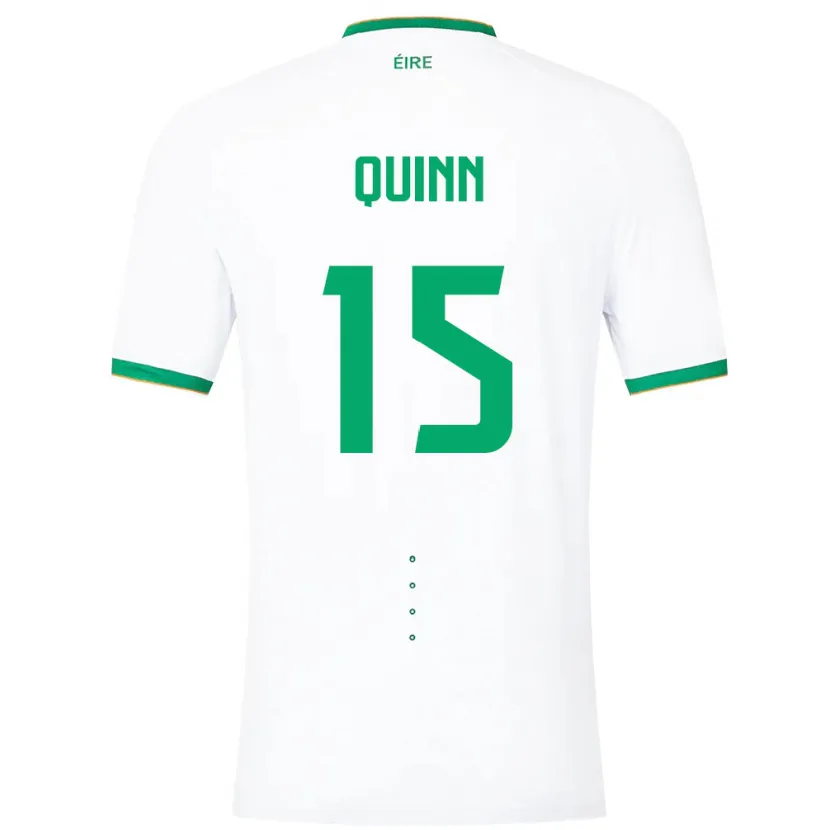 Danxen Homme Maillot Irlande Lucy Quinn #15 Blanc Tenues Extérieur 24-26 T-Shirt