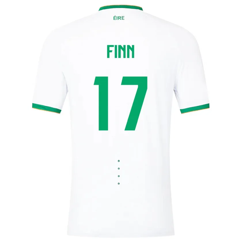 Danxen Homme Maillot Irlande Jamie Finn #17 Blanc Tenues Extérieur 24-26 T-Shirt