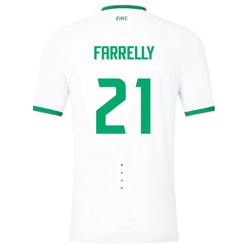 Danxen Homme Maillot Irlande Sinead Farrelly #21 Blanc Tenues Extérieur 24-26 T-Shirt