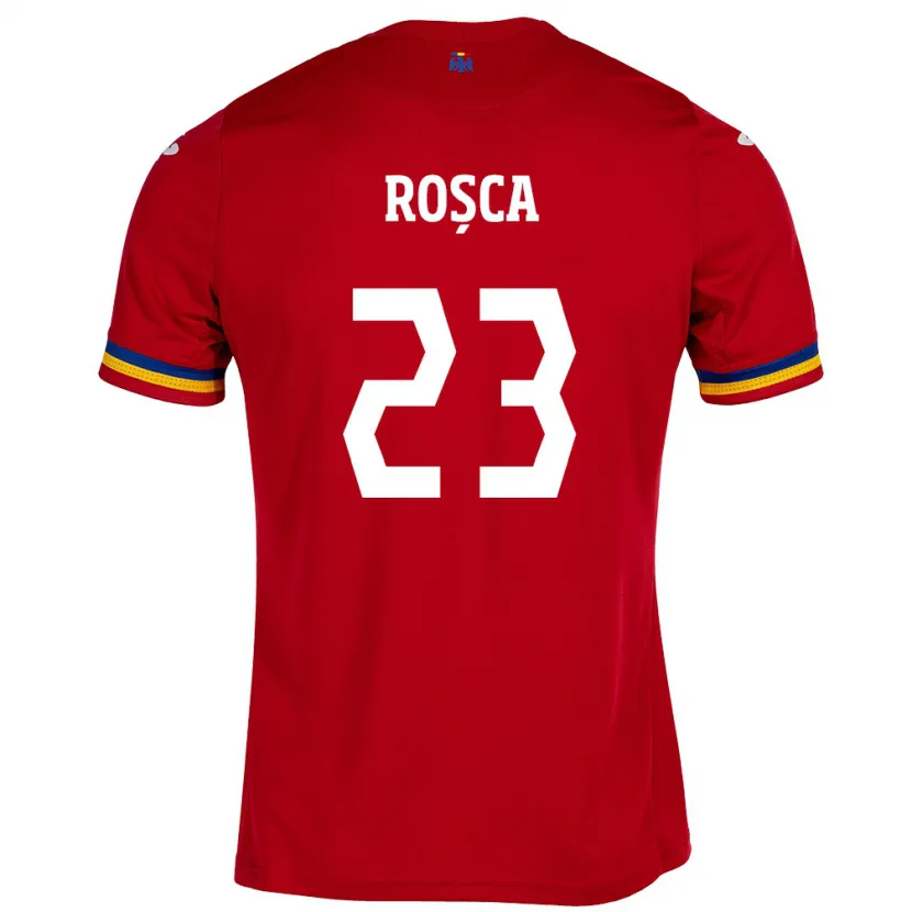 Danxen Homme Maillot Roumanie Alexandru Roșca #23 Rouge Tenues Extérieur 24-26 T-Shirt