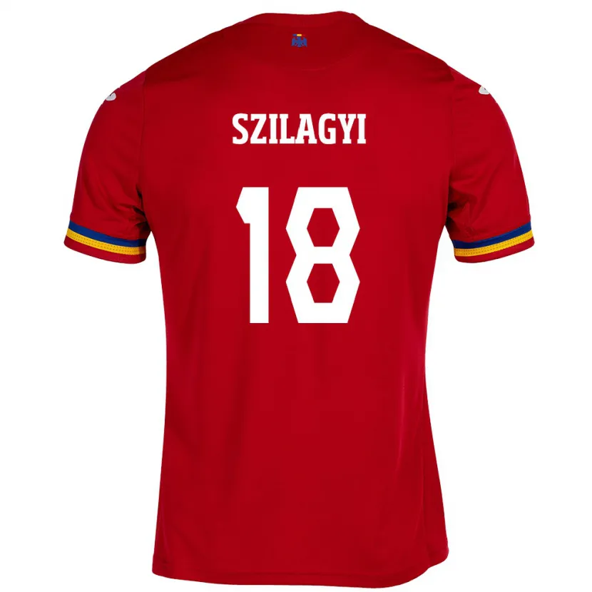 Danxen Homme Maillot Roumanie Szabolcs Szilágyi #18 Rouge Tenues Extérieur 24-26 T-Shirt