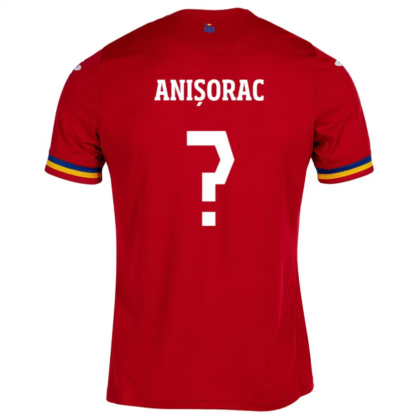 Danxen Homme Maillot Roumanie Ionuț Anișorac #0 Rouge Tenues Extérieur 24-26 T-Shirt