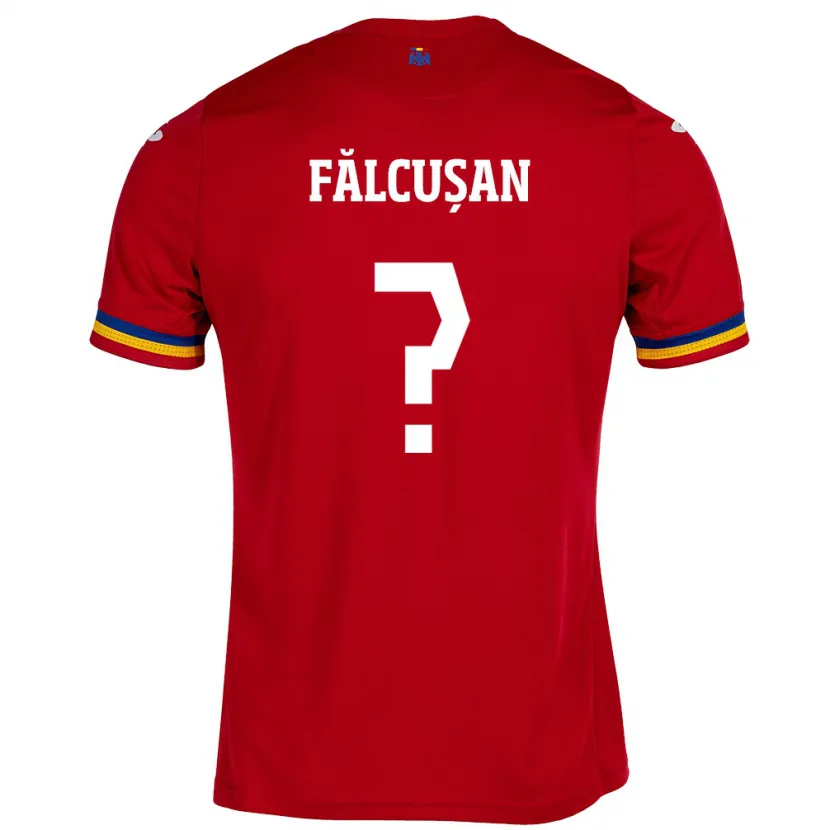 Danxen Homme Maillot Roumanie Darius Fălcușan #0 Rouge Tenues Extérieur 24-26 T-Shirt