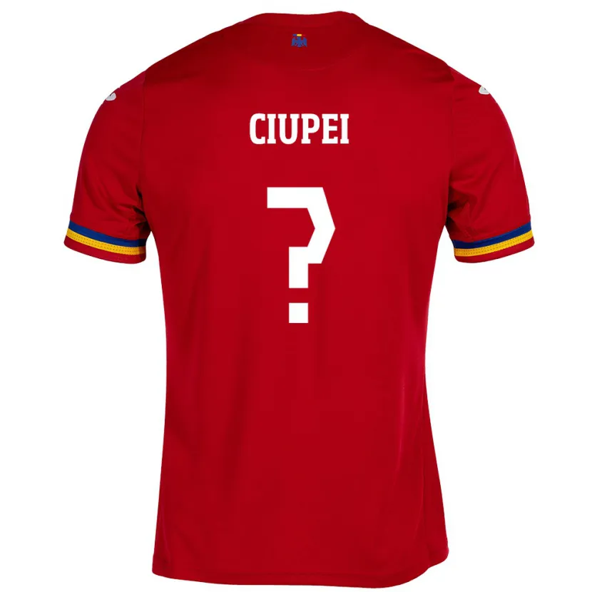 Danxen Homme Maillot Roumanie Paul Ciupei #0 Rouge Tenues Extérieur 24-26 T-Shirt