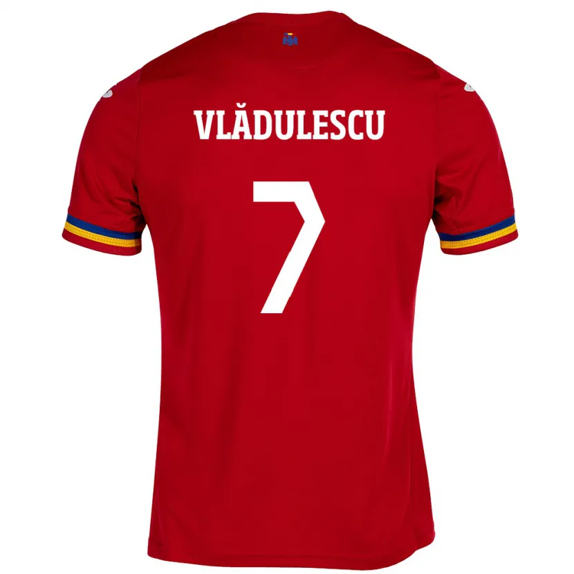Danxen Homme Maillot Roumanie Ana Maria Vlădulescu #7 Rouge Tenues Extérieur 24-26 T-Shirt