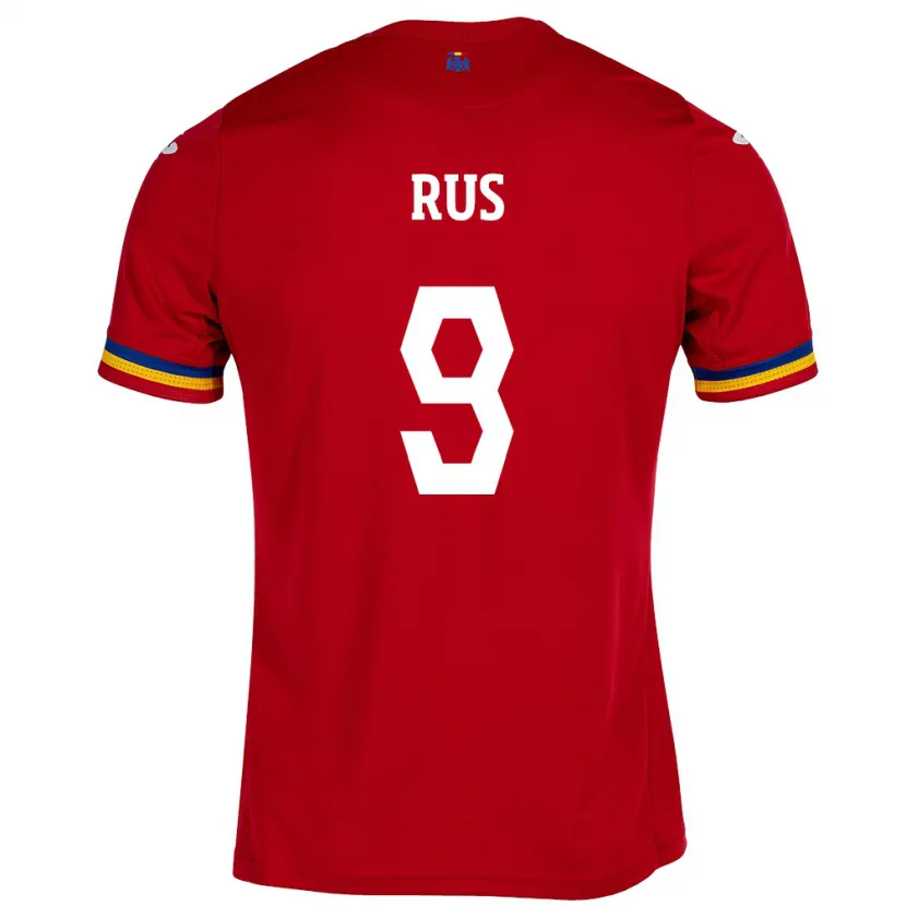 Danxen Homme Maillot Roumanie Laura Rus #9 Rouge Tenues Extérieur 24-26 T-Shirt